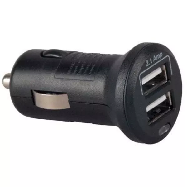 Usb Auto Power Outlet, Mini, 2-port, Black