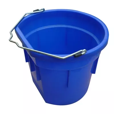 Utility Bucket, Flat Sided, Blue Resin, 20-qts.