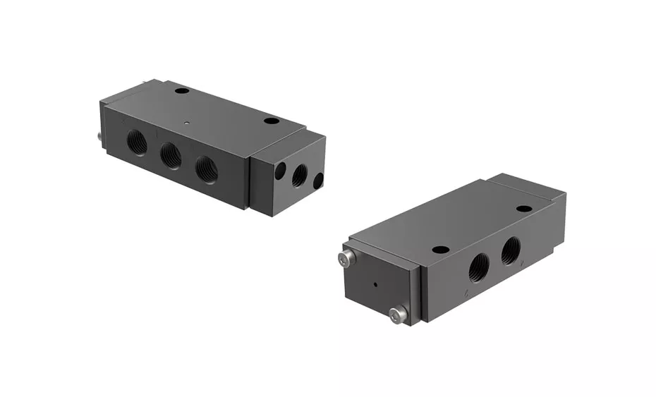 V250020312-BLK | Pilot Valve | Air Pilot, 4-Way, 2-Position, 1/4" NPT