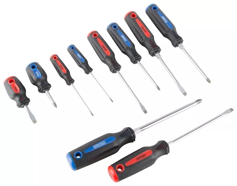 Vulcan SD-SET-7 Screwdriver Set, 10-Piece, Blue/Red