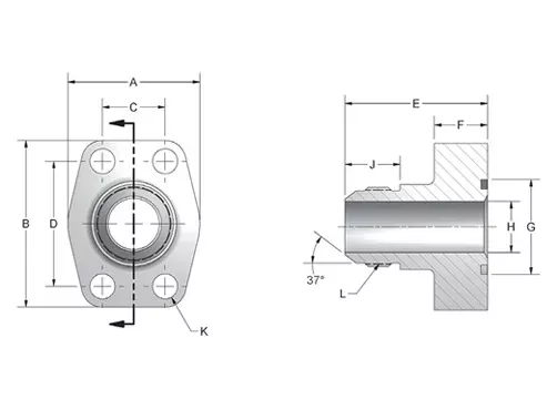 W300-08-08 |1/2" JIC Male x 1/2" O-Ring Code 61