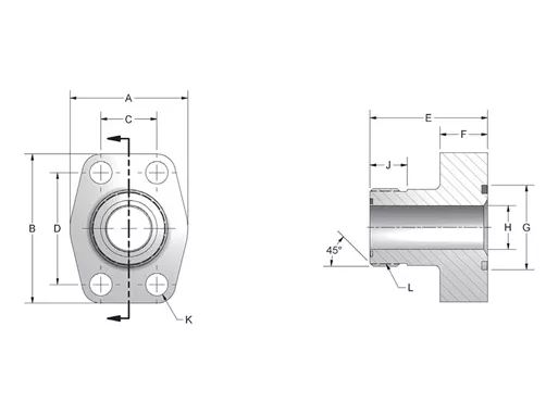 W604-08-08 |1/2" ORFS Male x 1/2" O-Ring Code 62