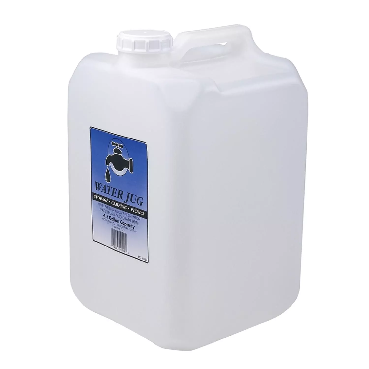 Water Jug, Portable, 4.5 Gallon