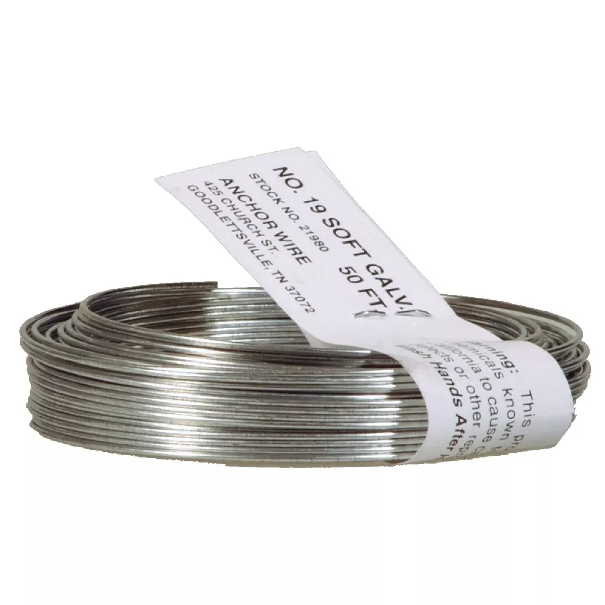Wire, Galvanized, General Purpose, Dark Annealed, 19-gauge, 50-ft.