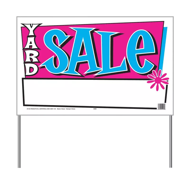 Yard SaleSign, 26 X 16-in.