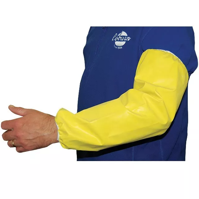Yellow Neoprene Milking Sleeve w/Gathered Cuff (Pair)