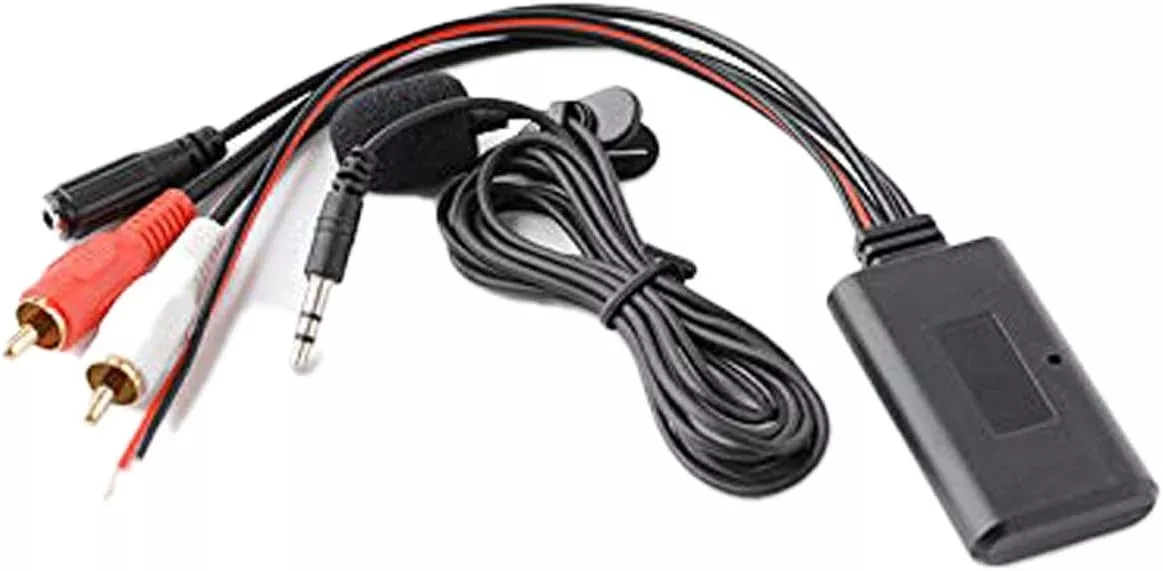 YuYue Electronic 12V Aux Bluetooth 5.0 Adapter Module Music Receiver Car kit with 2 RCA Input Aux Audio for Car Radio Stereo Speaker